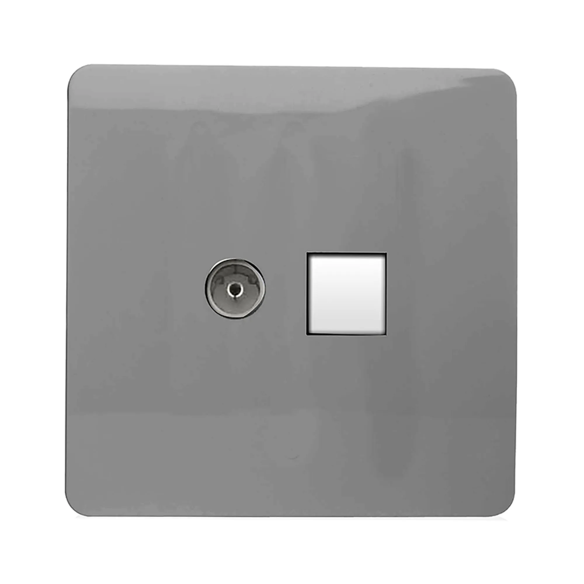 ART-TLP+TVLG  TV Co-Axial & Telephone Light Grey